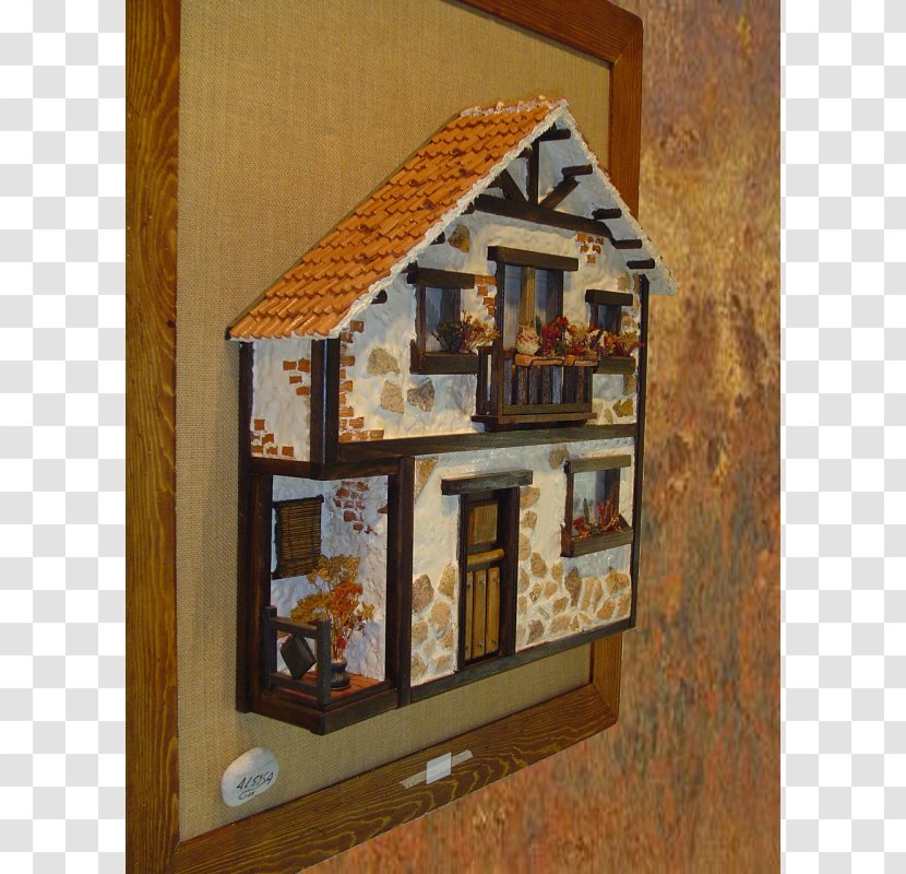 Dollhouse Miniature Facade Painting - Roof Tiles - House Transparent PNG