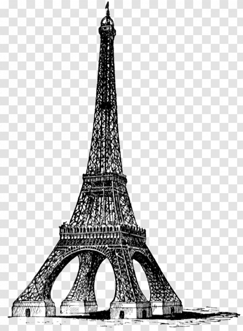 Eiffel Tower Clip Art - Monochrome Photography - Transparent Images Transparent PNG