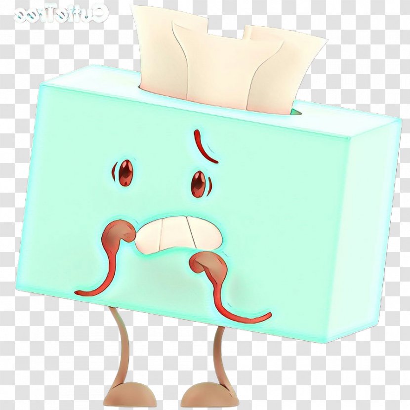Cartoon Turquoise Tooth Transparent PNG