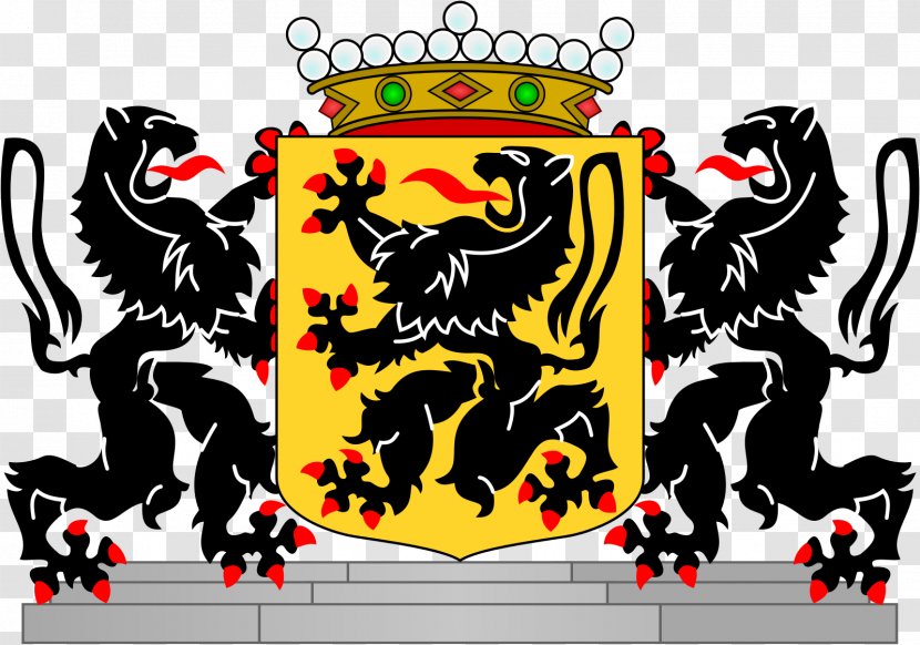 East Flanders County Of Coat Arms Belgium - Blazon - Crest Transparent PNG