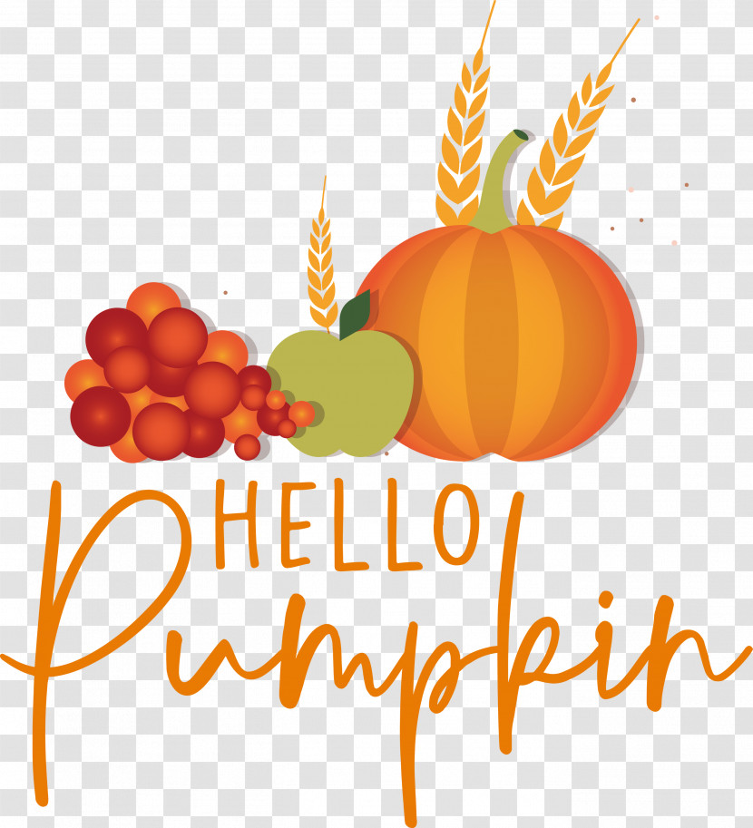 HELLO PUMPKIN Autumn Harvest Transparent PNG