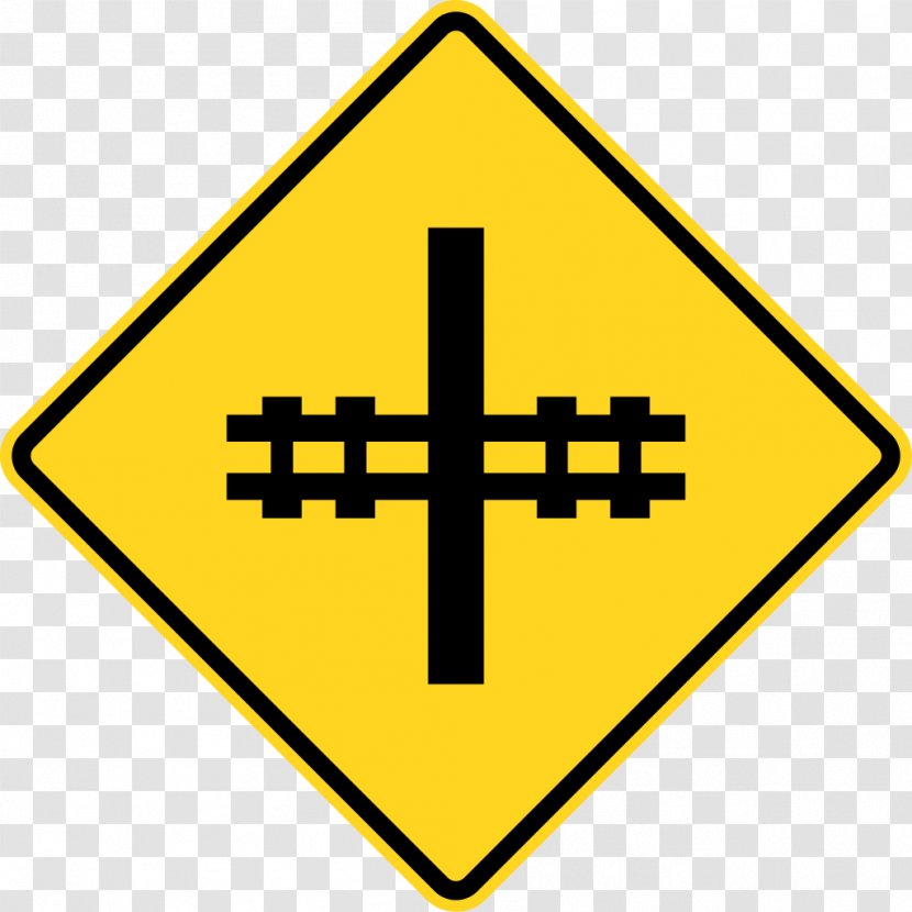 Rail Transport Level Crossing Traffic Sign Road Warning - Area - Signs Transparent PNG