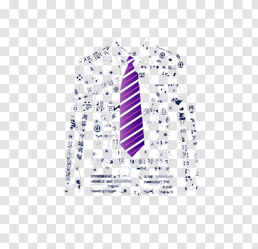 Necktie Suit Purple Transparent PNG