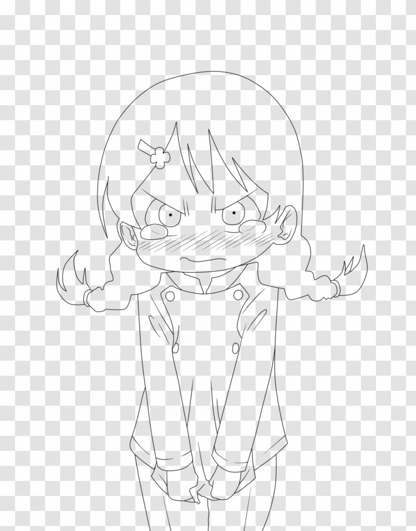 Line Art Cartoon Finger Mouth Sketch - Tree - Shokugeki No Souma: Transparent PNG