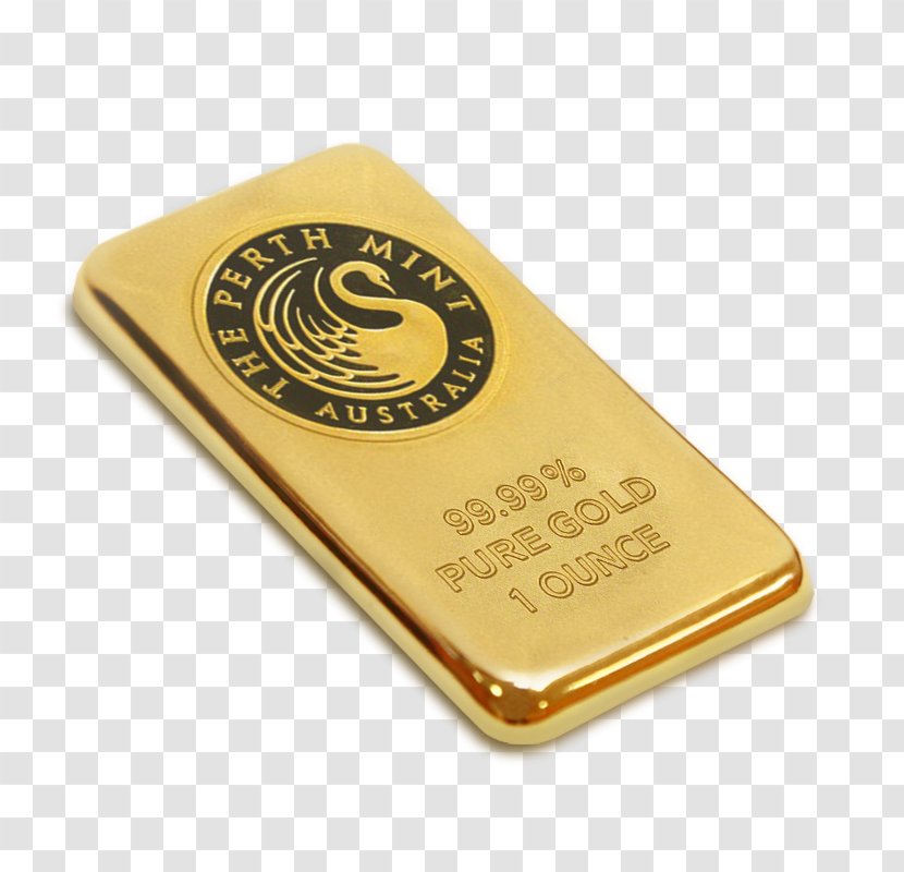 Perth Mint Gold Bar Ounce Bullion - Fineness - Oz Transparent PNG