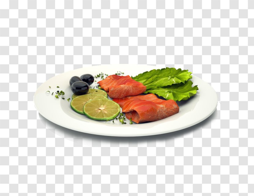 Sashimi Bacon Smoked Salmon Prosciutto Carpaccio - Leaf Vegetable Transparent PNG