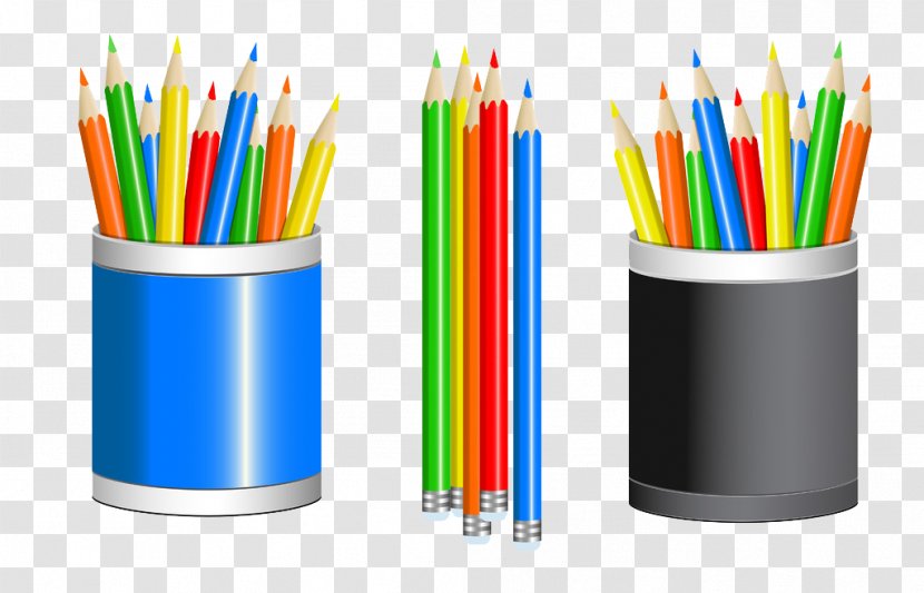 Colored Pencil Cup Drawing Clip Art - Cartoon Transparent PNG