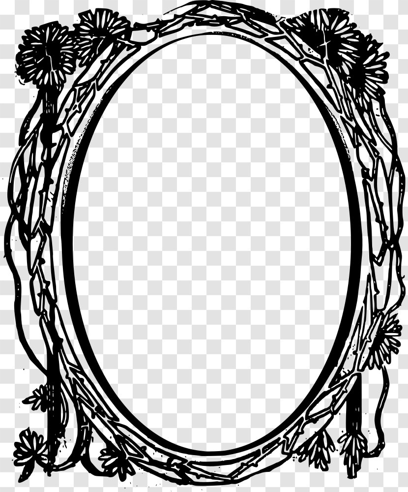 Picture Frames Window Clip Art - Drawing - Flower Circle Frame Transparent PNG