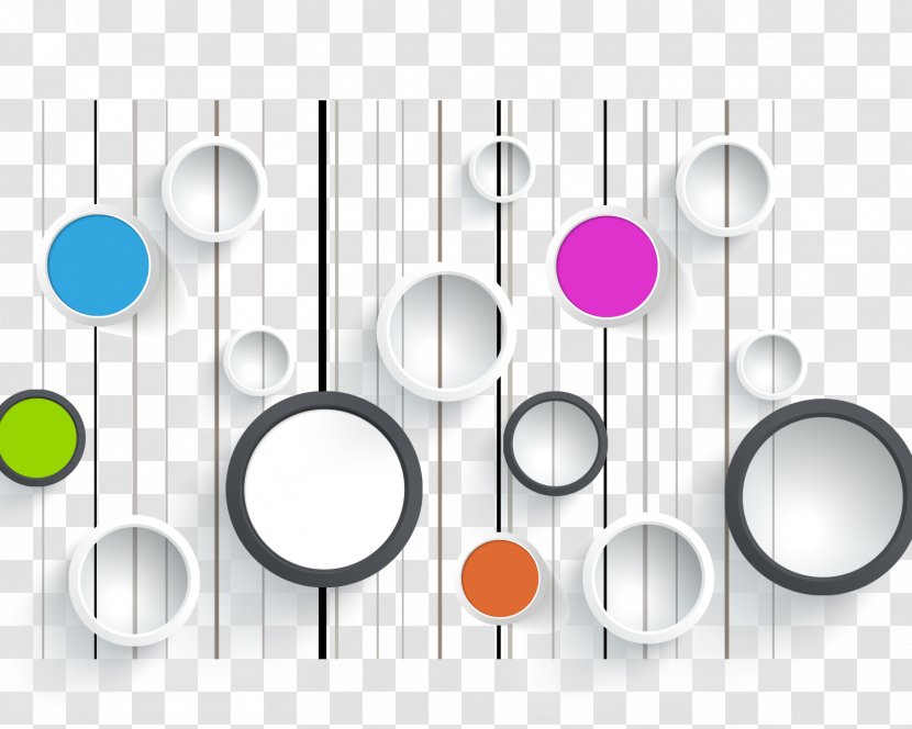 Wall 3D Computer Graphics Mural Wallpaper - 3d - Colored Circles Transparent PNG