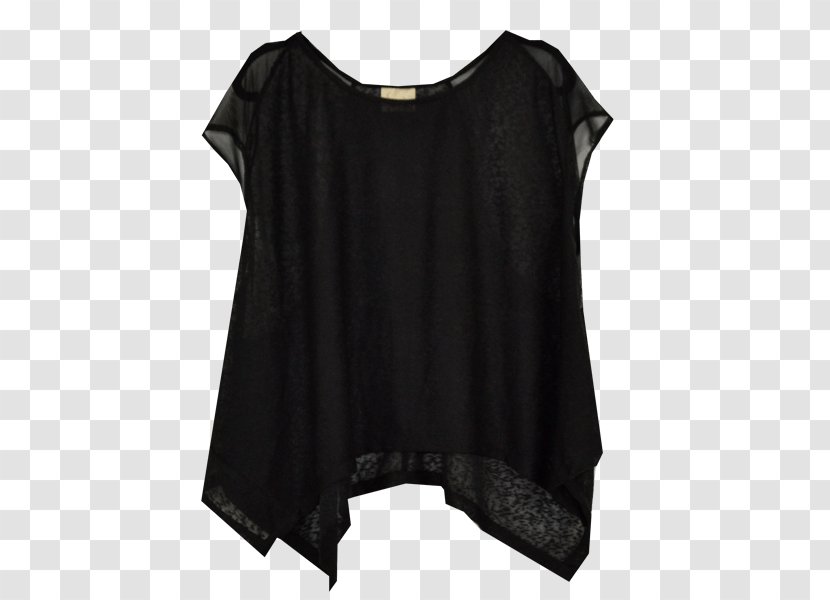 Sleeve T-shirt Shoulder Blouse Transparencia - Black Transparent PNG