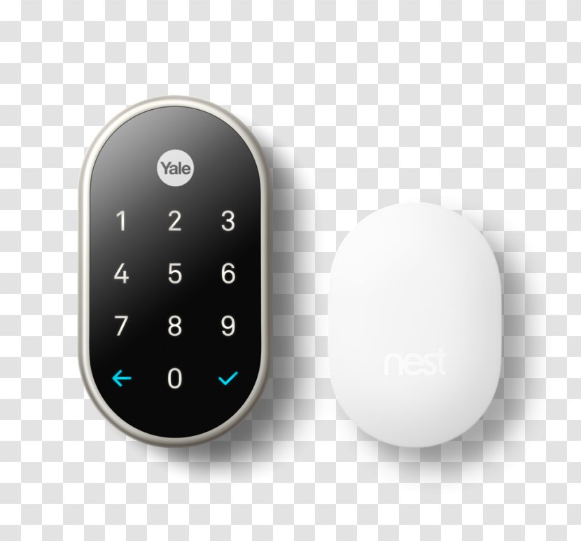 Nest Labs Yale Pin Tumbler Lock Dead Bolt - Electronics - Key Transparent PNG