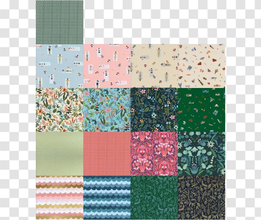 Patchwork Square Meter Place Mats Pattern - Rectangle - Rifle-paper-co Transparent PNG