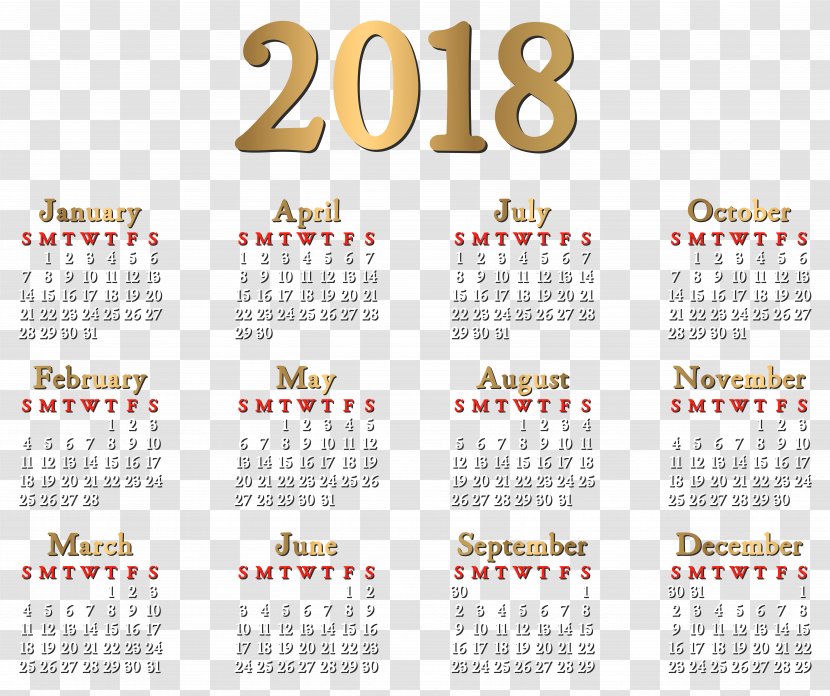 Calendar 0 Clip Art - December Transparent PNG