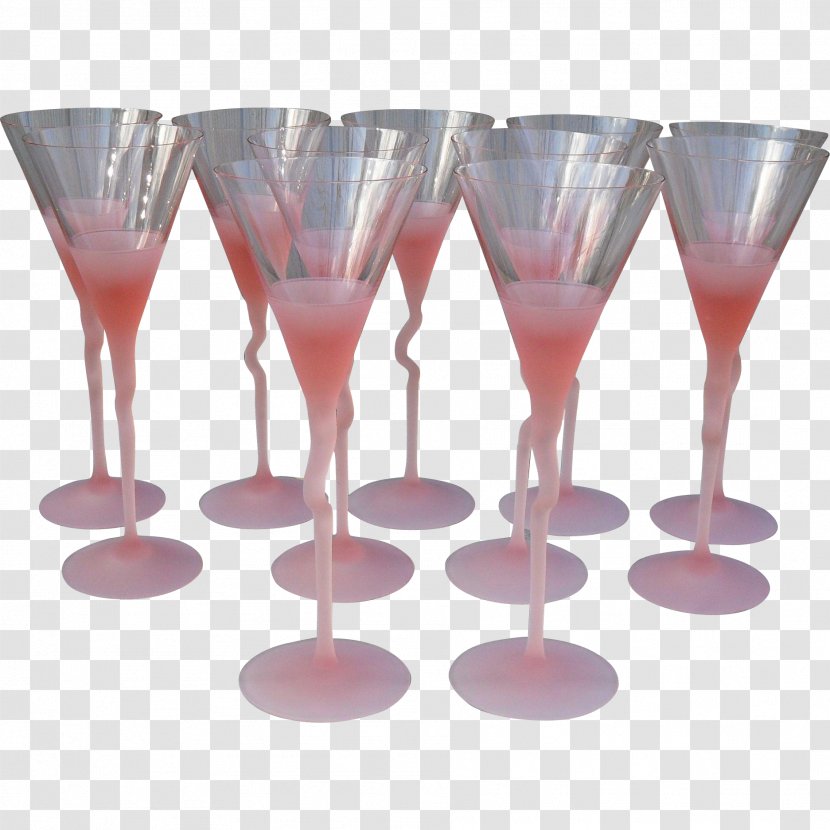 Pink Lady Wine Glass Martini Cocktail Garnish Cosmopolitan - Stemware Transparent PNG