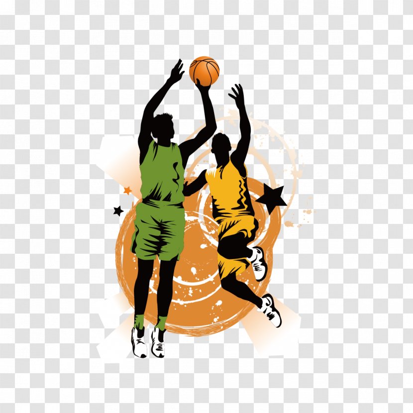 Basketball Slam Dunk Clip Art - Vector Playing Transparent PNG