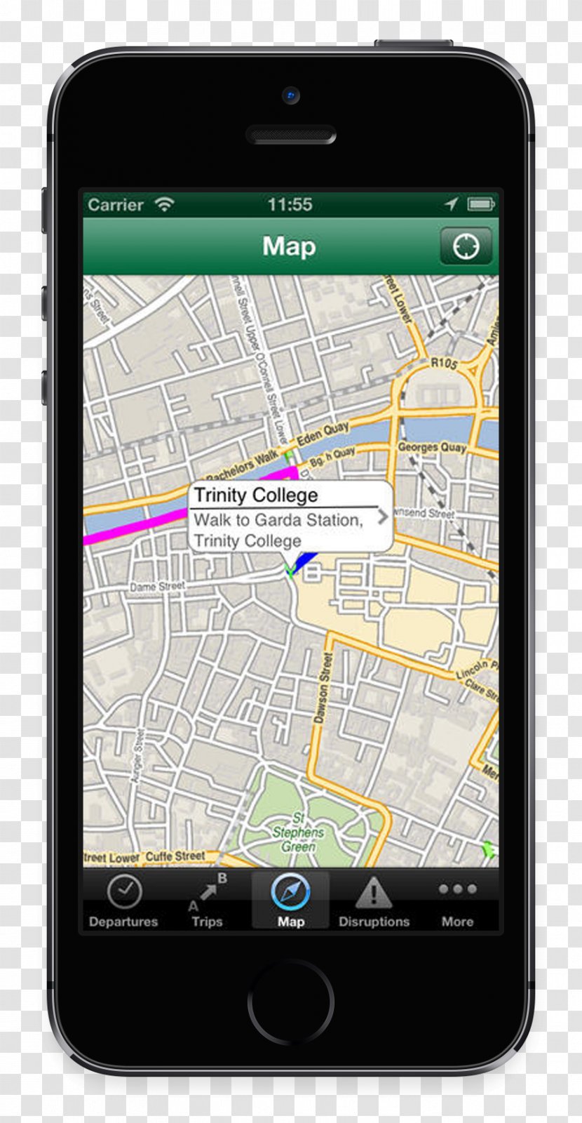 Feature Phone Smartphone Train Journey Planner Trip - Automotive Navigation System Transparent PNG