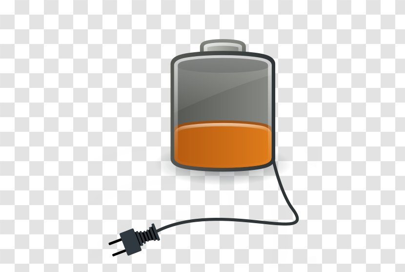 Battery Cartoon - Charger - Technology Orange Transparent PNG