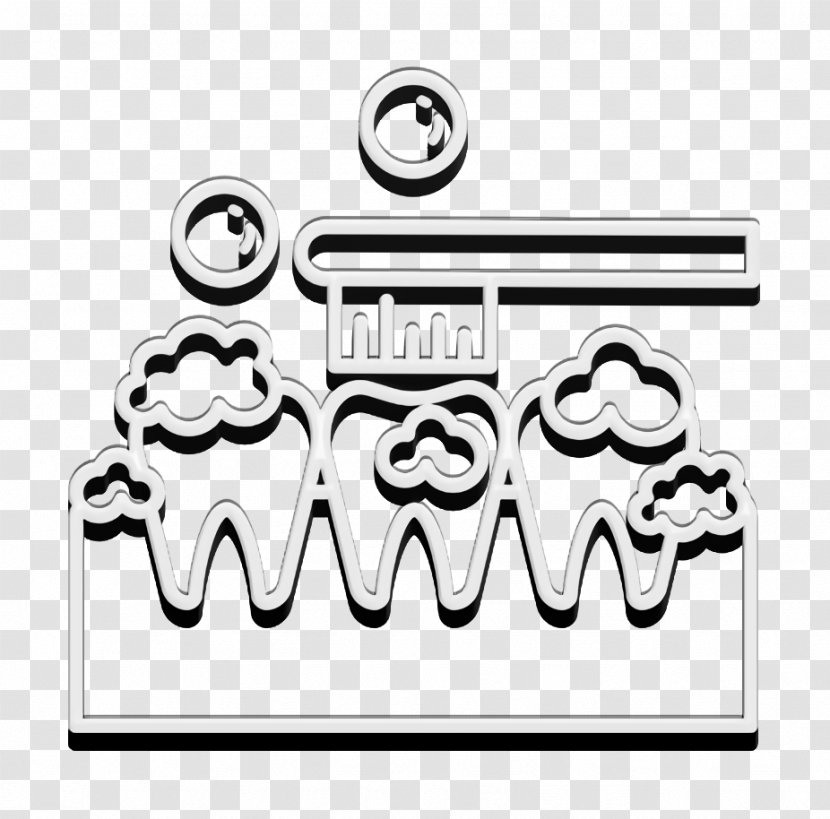 Toothbrush Cartoon - Dental Icon - Art Blackandwhite Transparent PNG