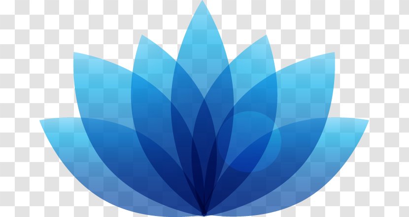 Logo Nelumbo Nucifera Icon - Leaf - Transparent Hand-painted Blue Lotus Flower Pattern Transparent PNG