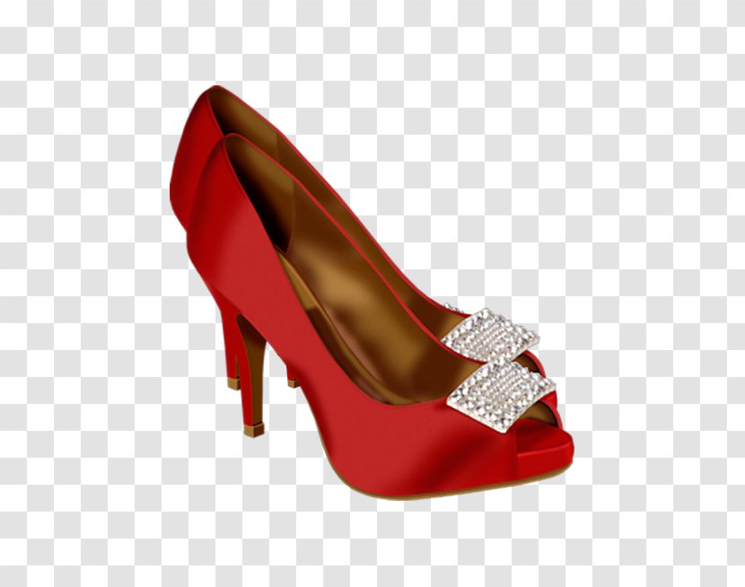 High-heeled Footwear Court Shoe - Red High Heels Transparent PNG