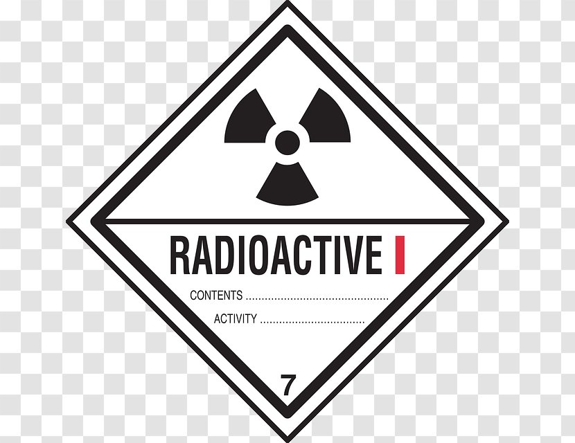 Dangerous Goods HAZMAT Class 7 Radioactive Substances Adhesive Label Transport - Material - Classified Transparent PNG