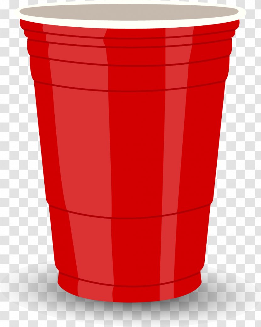 Red Cup Euclidean Vector - Flowerpot - Painted Cups Transparent PNG