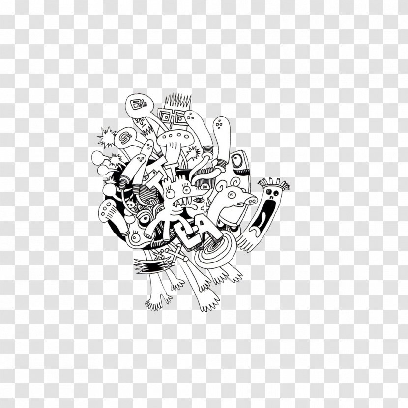 Silver White Black Pattern - Visual Arts - Graffiti Transparent PNG