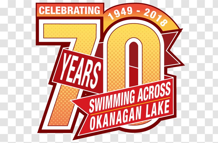 Kelowna Across The Lake Swim Logo Interior Savings Insurance Services Swimming - 70 Anniversary Transparent PNG