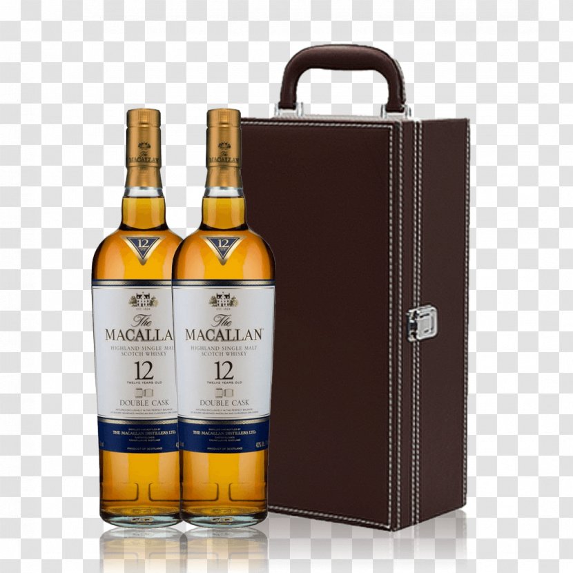 Whiskey The Macallan Distillery Single Malt Scotch Whisky - Gift Box Knot Transparent PNG