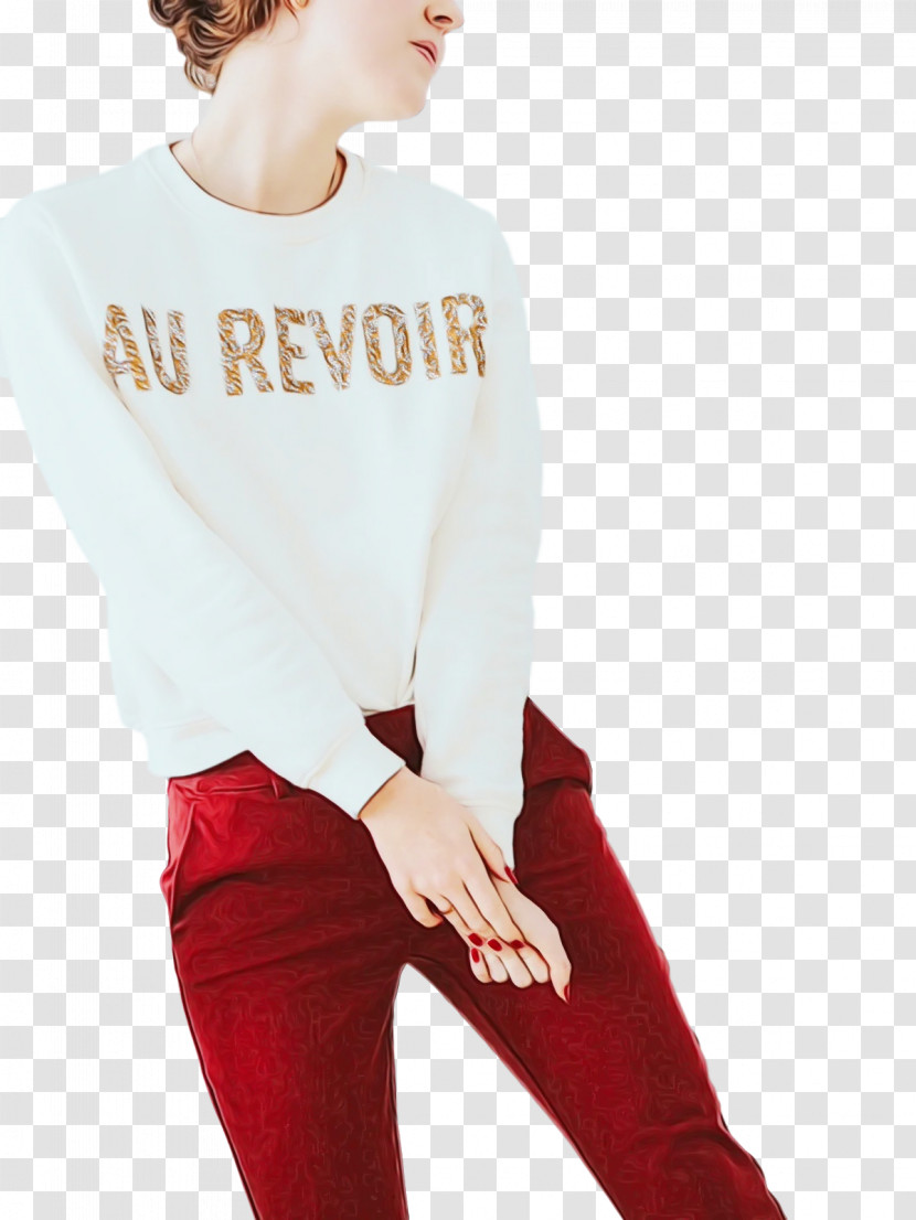 T-shirt Sleeve White Trousers Clothing Transparent PNG