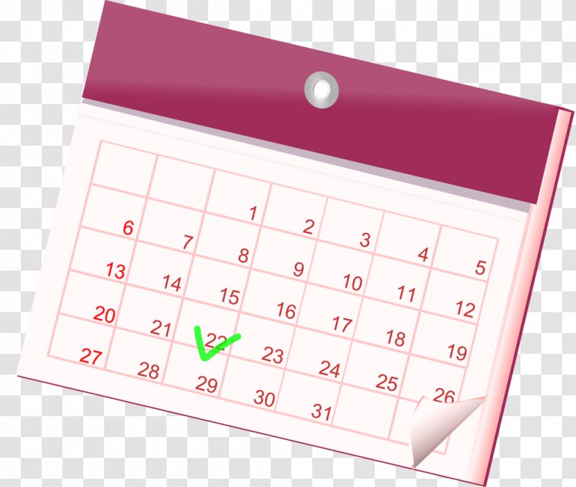 Calendar Clip Art - Pink - 2018 Transparent PNG