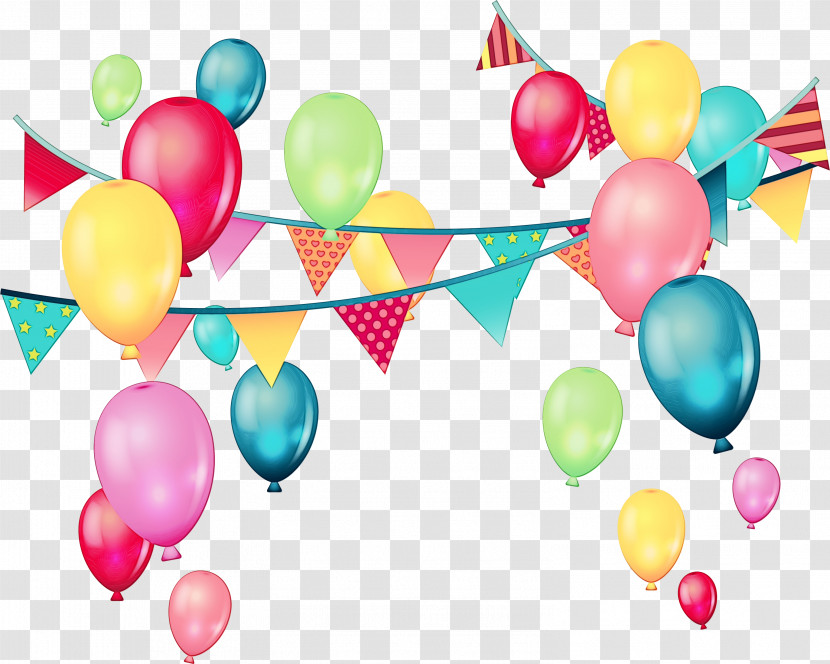 Balloon Party Supply Party Pattern Transparent PNG