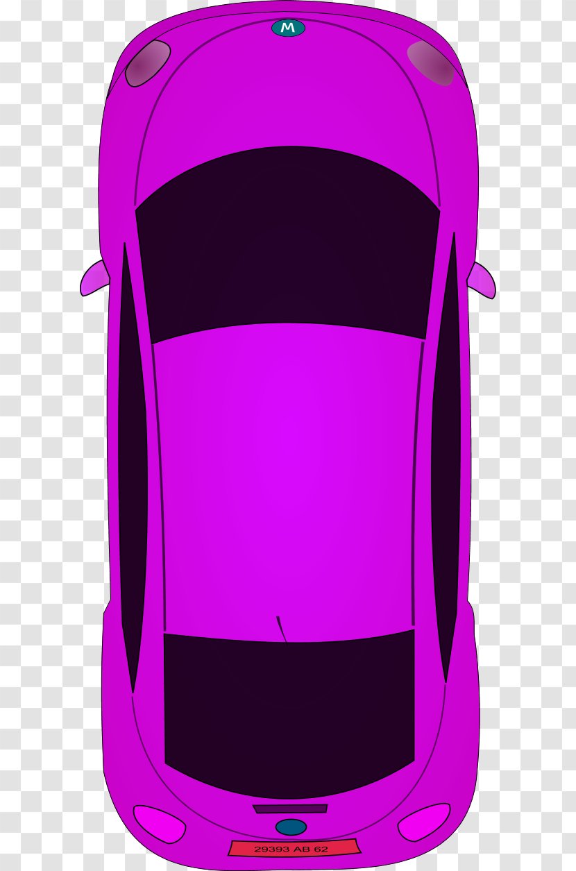 Sports Car Clip Art - Violet - Overhead Cliparts Transparent PNG