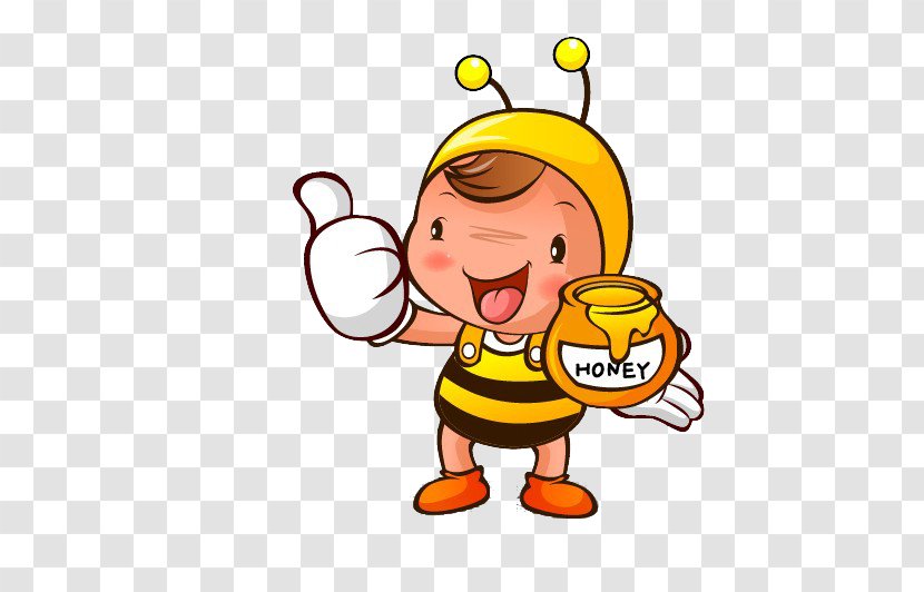 Honey Bee Cartoon Clip Art - Thumbs Transparent PNG