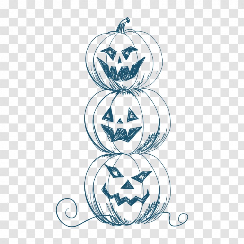Halloween Photography Ghost Illustration - Smile - Pumpkins Stacked Together Transparent PNG