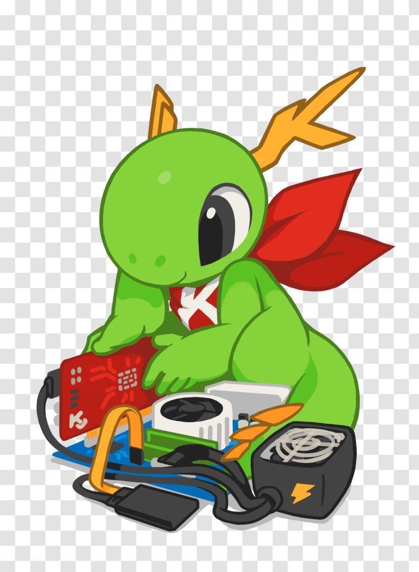 Konqi KDE Platform 4 Frameworks Plasma - Green - Mascot Transparent PNG