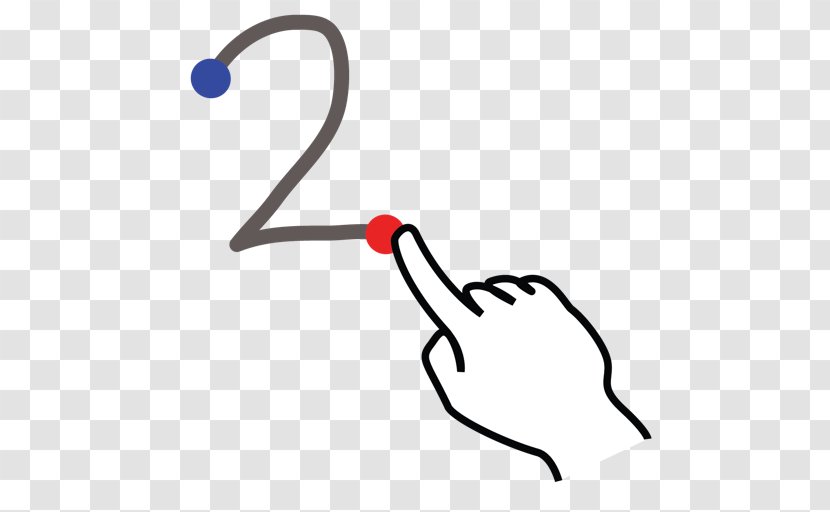 Gesture Letter Case User Interface - Sharealike - Number Two Transparent PNG