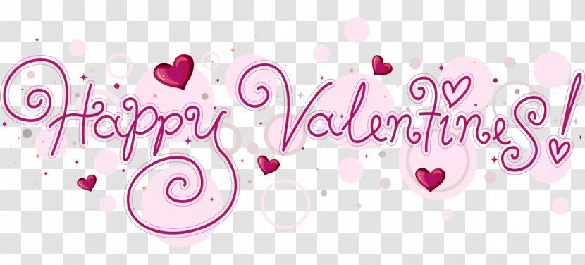 Valentines Day Royalty-free Happy Valentine Clip Art - Brand - Vector Little Fresh Pink English Typesetting Transparent PNG