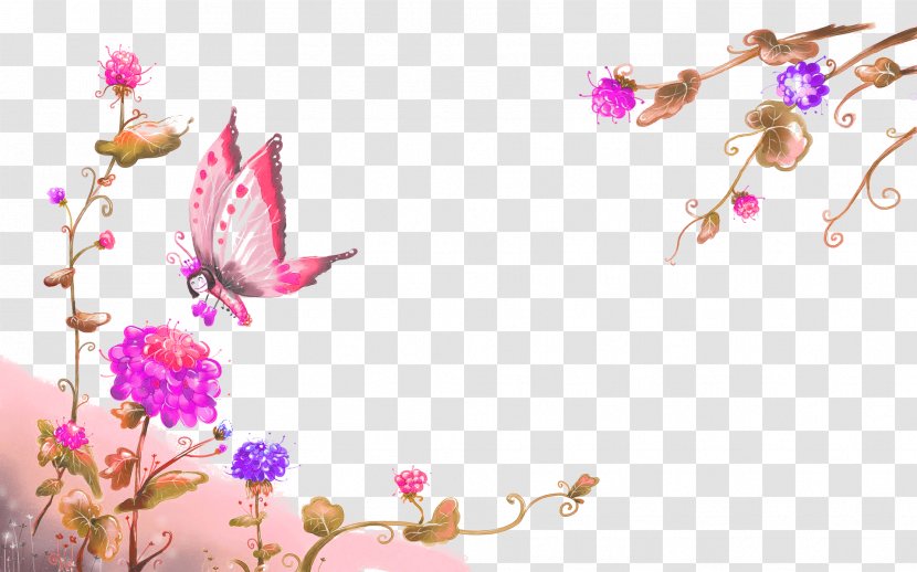 Butterfly Flower Clip Art - Blossom - Cartoon Elf Transparent PNG