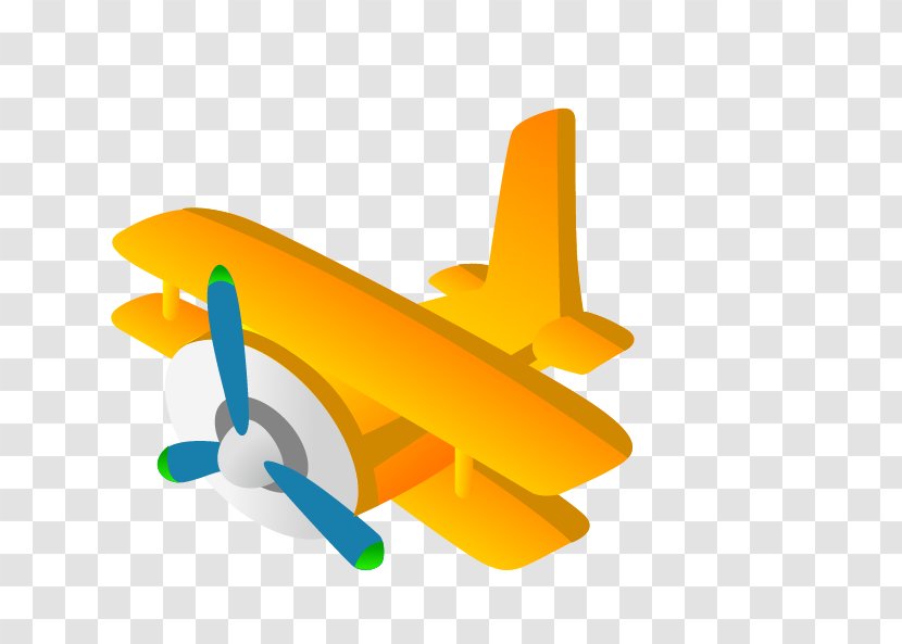 Airplane Cartoon Comics - Orange Aircraft Transparent PNG