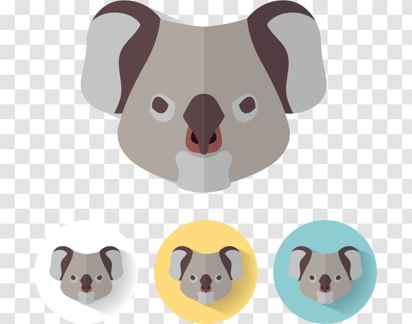 Koala Euclidean Vector Illustration - Snout - Avatar Transparent PNG