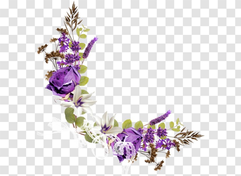 Flowers Background - Picture Frames - English Lavender Delphinium Transparent PNG