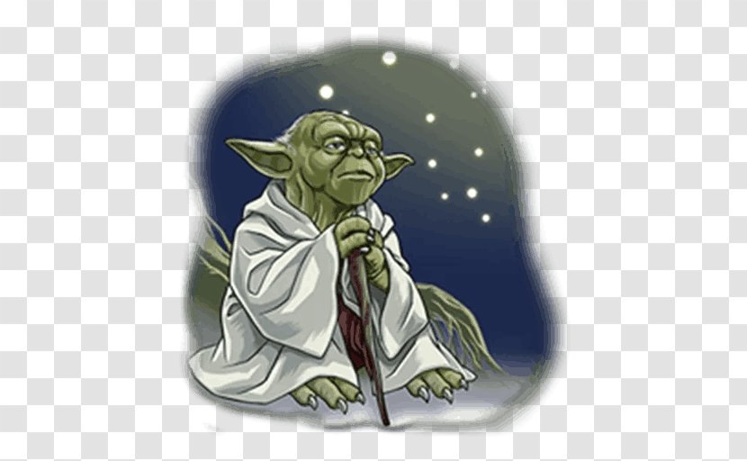 Sticker Yoda Cartoon Telegram Illustration - Com - Star Wars Emoji Transparent PNG