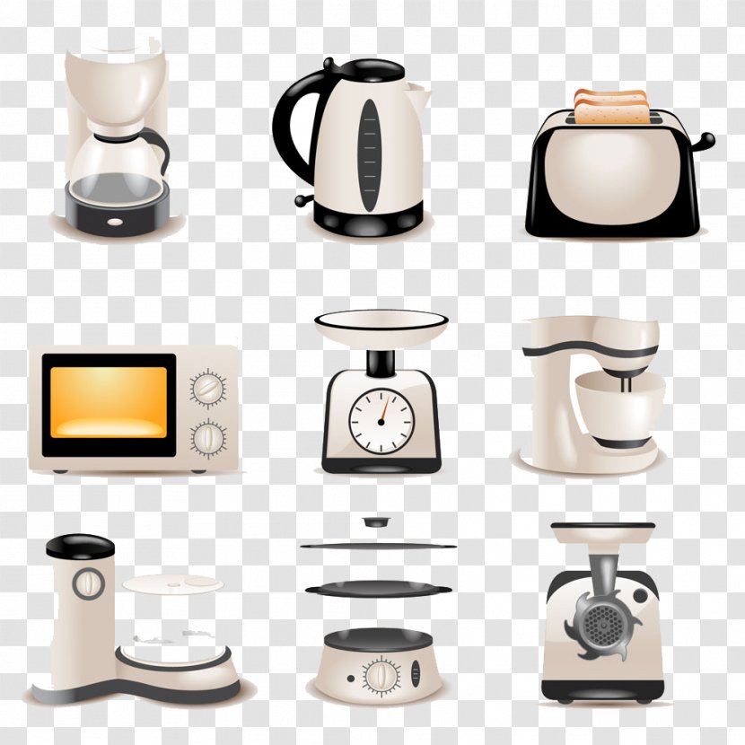 Home Appliance Kitchen Small Refrigerator - Toaster - Appliances Transparent PNG