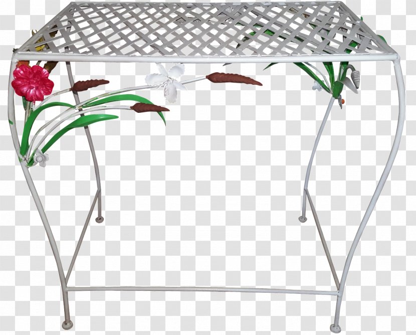 Table Garden Furniture - Rectangle - Hand-painted Floral Material Transparent PNG