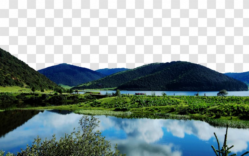 Dxeaqxean County Potatso National Park Shudu Lake Xishuangbanna Dai Autonomous Prefecture Lijiang - Panorama - Pudacuo Forest State Transparent PNG