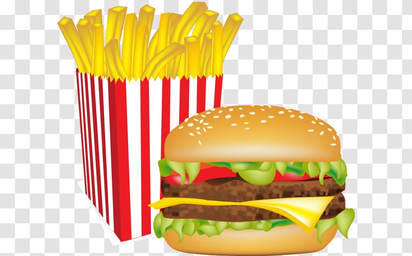 Hamburger French Fries Cheeseburger Fast Food Veggie Burger - Chicken Nugget Transparent PNG