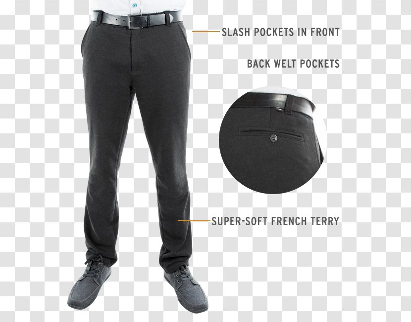 Jeans Sweatpants Pocket Betabrand - Wear Black Yarn Transparent PNG