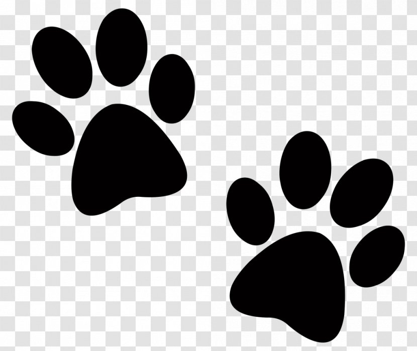 Dog Pet Sitting Cat Paw Clip Art - Monochrome Transparent PNG