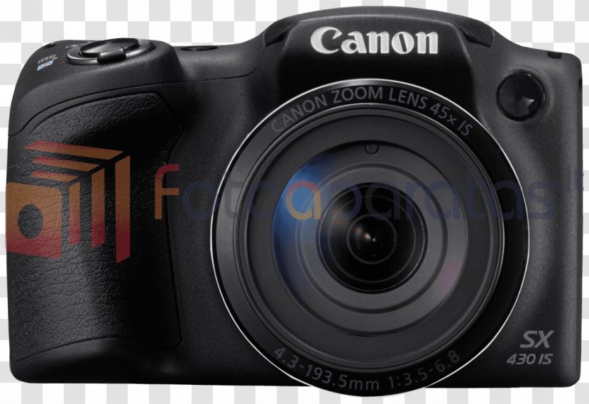 Canon PowerShot SX420 IS 20.0 MP Compact Digital Camera - Cameras Optics - 720pBlack SX430 Is Black Zoom Lens (Black)Canon Memory Card Transparent PNG